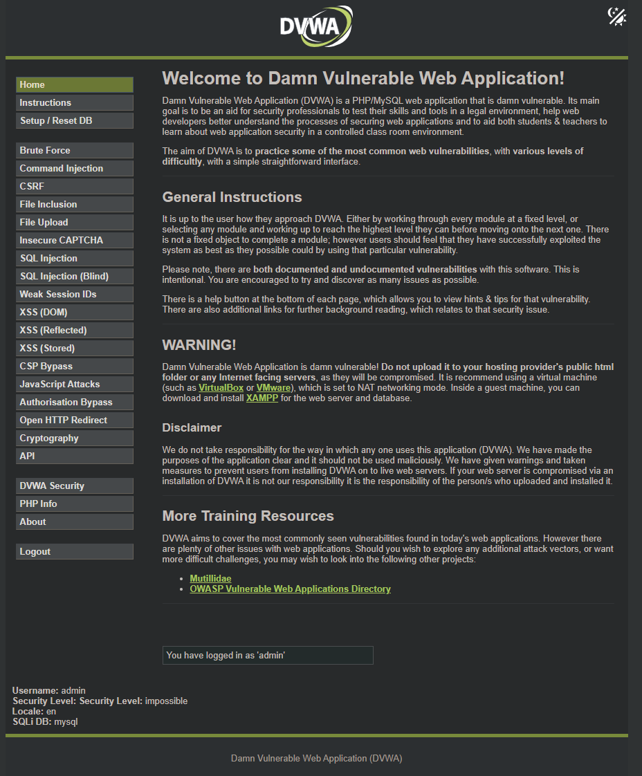 DVWA